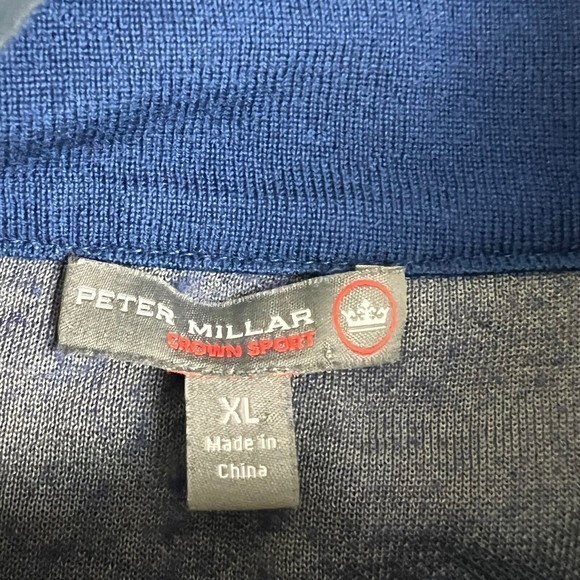 Peter Millar Crown Sport Mes Quarter Zip Wool Blend Long Sleeve Jacket XL FLAWED - Picture 6 of 7